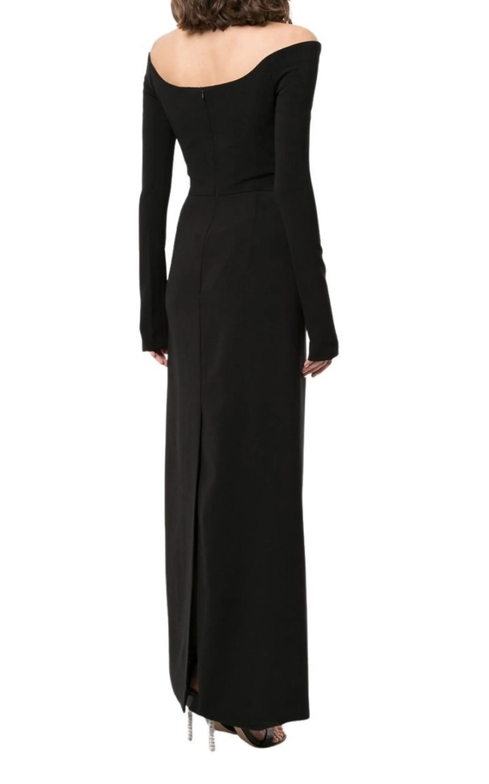 Off-the-shoulder Long-sleeve Dress