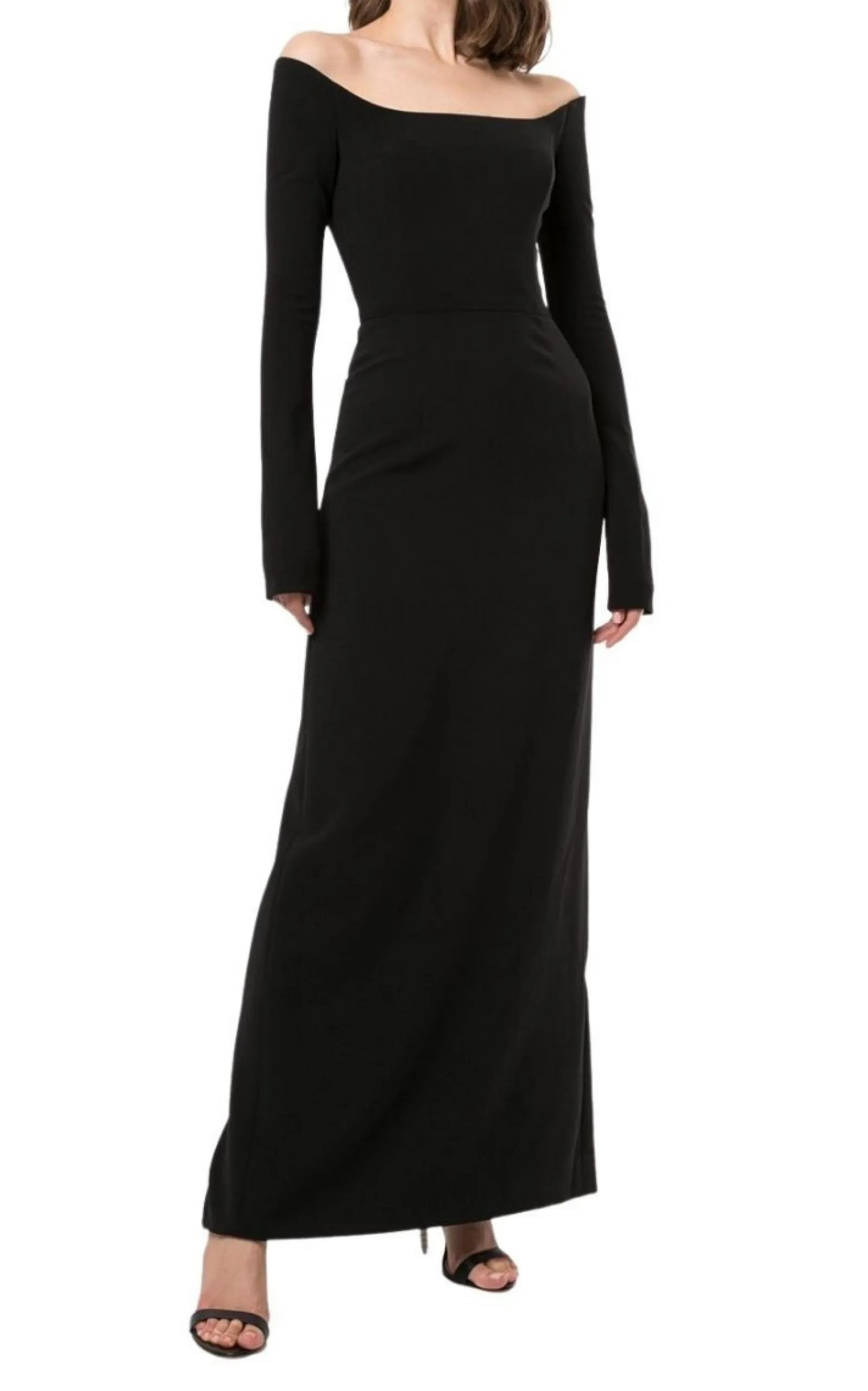 Off-the-shoulder Long-sleeve Dress