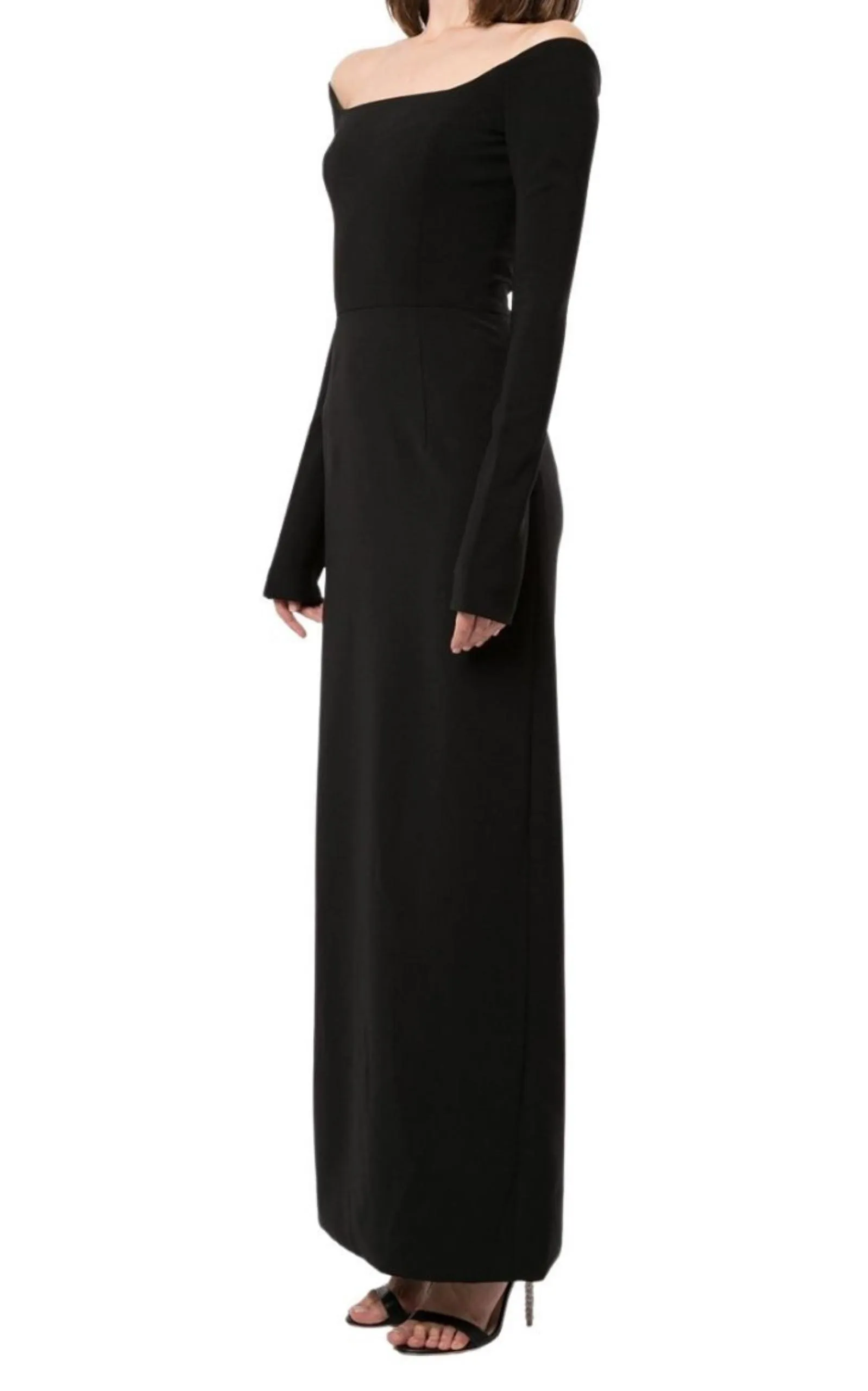 Off-the-shoulder Long-sleeve Dress