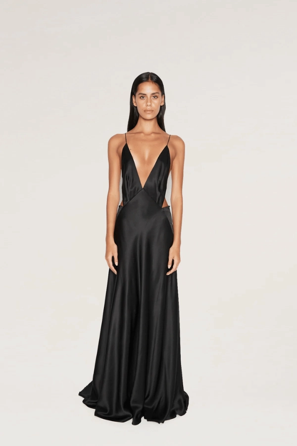 Tash Maxi Dress Black Eye Catching Flower Grace