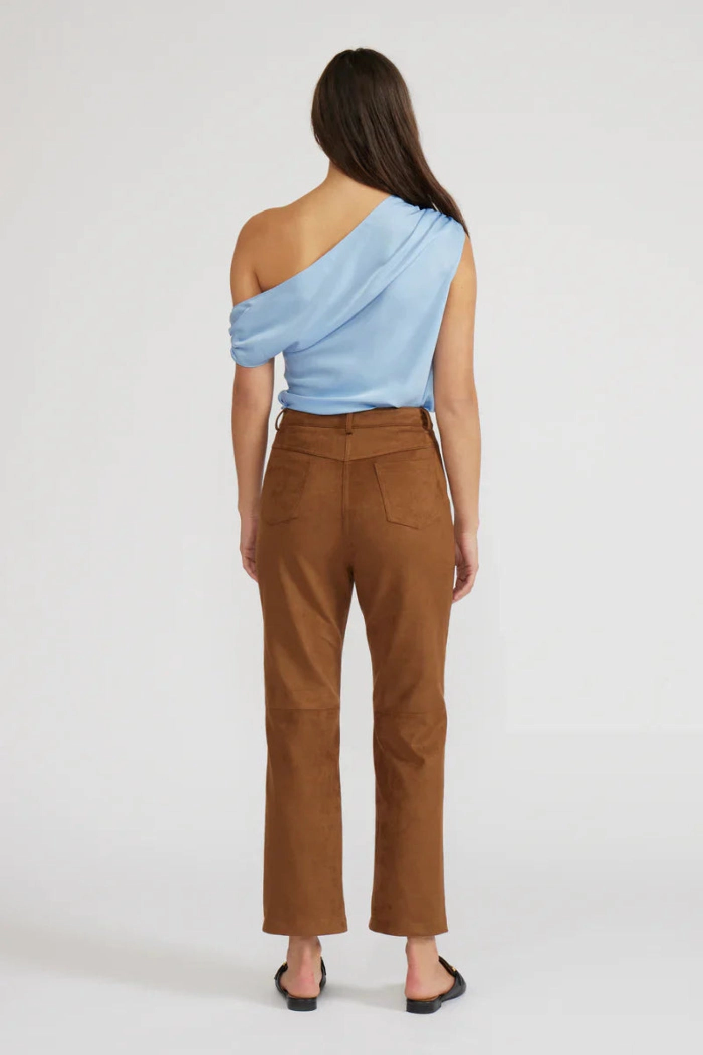OLIVER TOFFEE SUEDE PANTS Wide fit