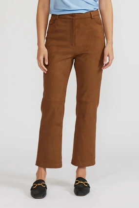 Secure fit OLIVER TOFFEE SUEDE PANTS