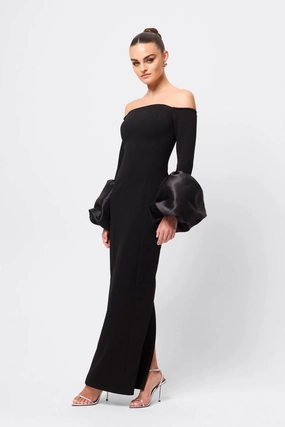 Polished office dress On My Mind Maxi Dress Black