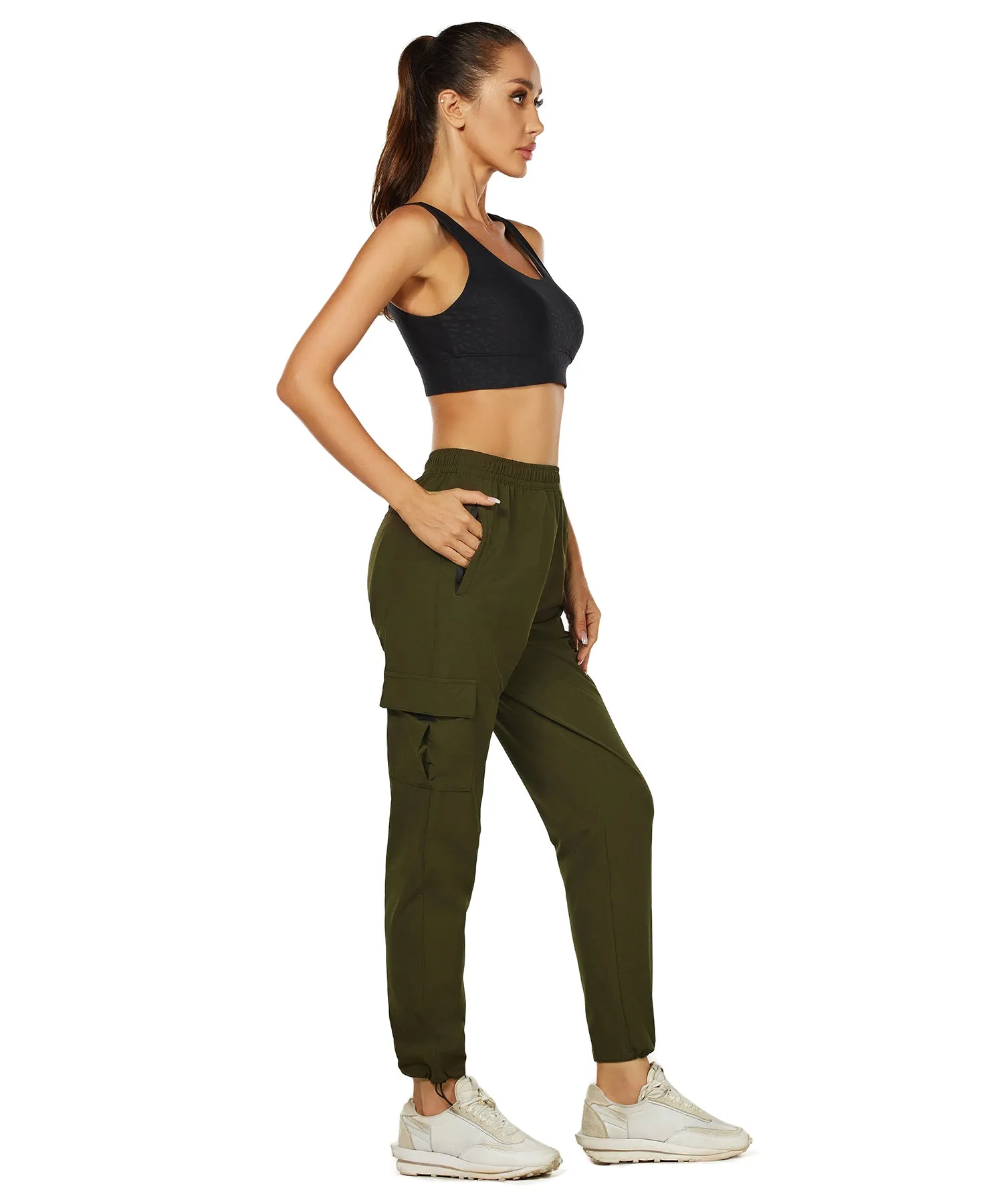 One for All High-Waisted Hiking Pants Army