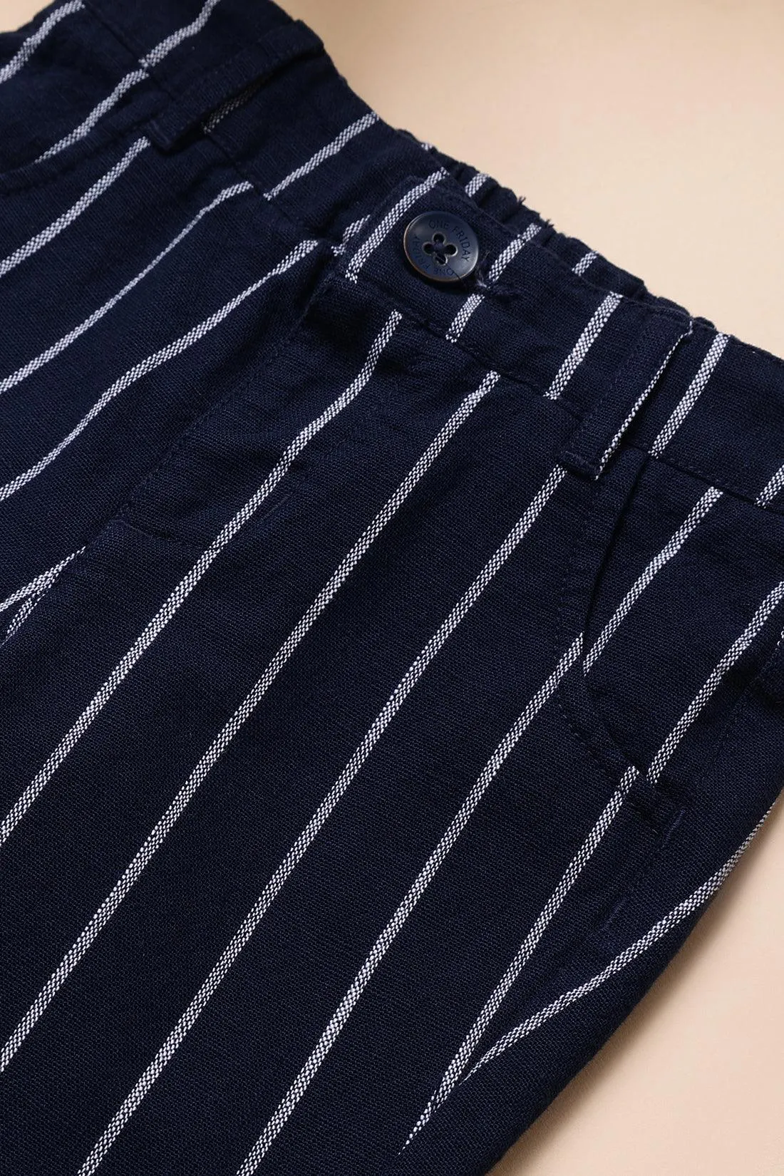 One Friday Baby Boys Striped Waistcoat and Trouser Set with Shirt
