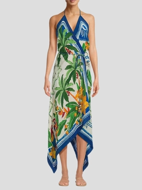 Tropical Destinations Dress Off-White Effortless Fit Design