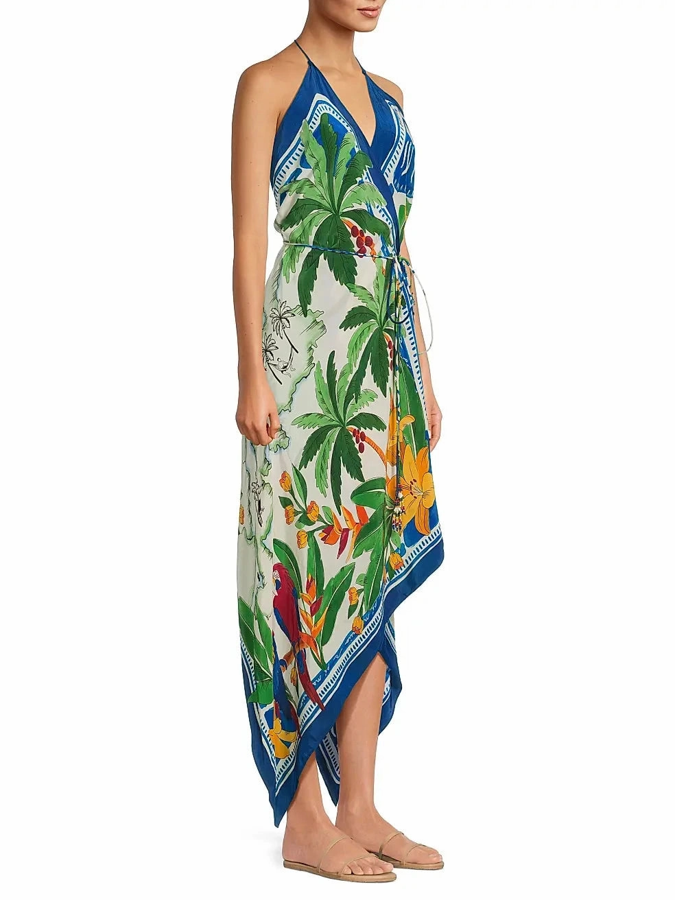 Cozy Vibes Tropical Destinations Dress Off-White