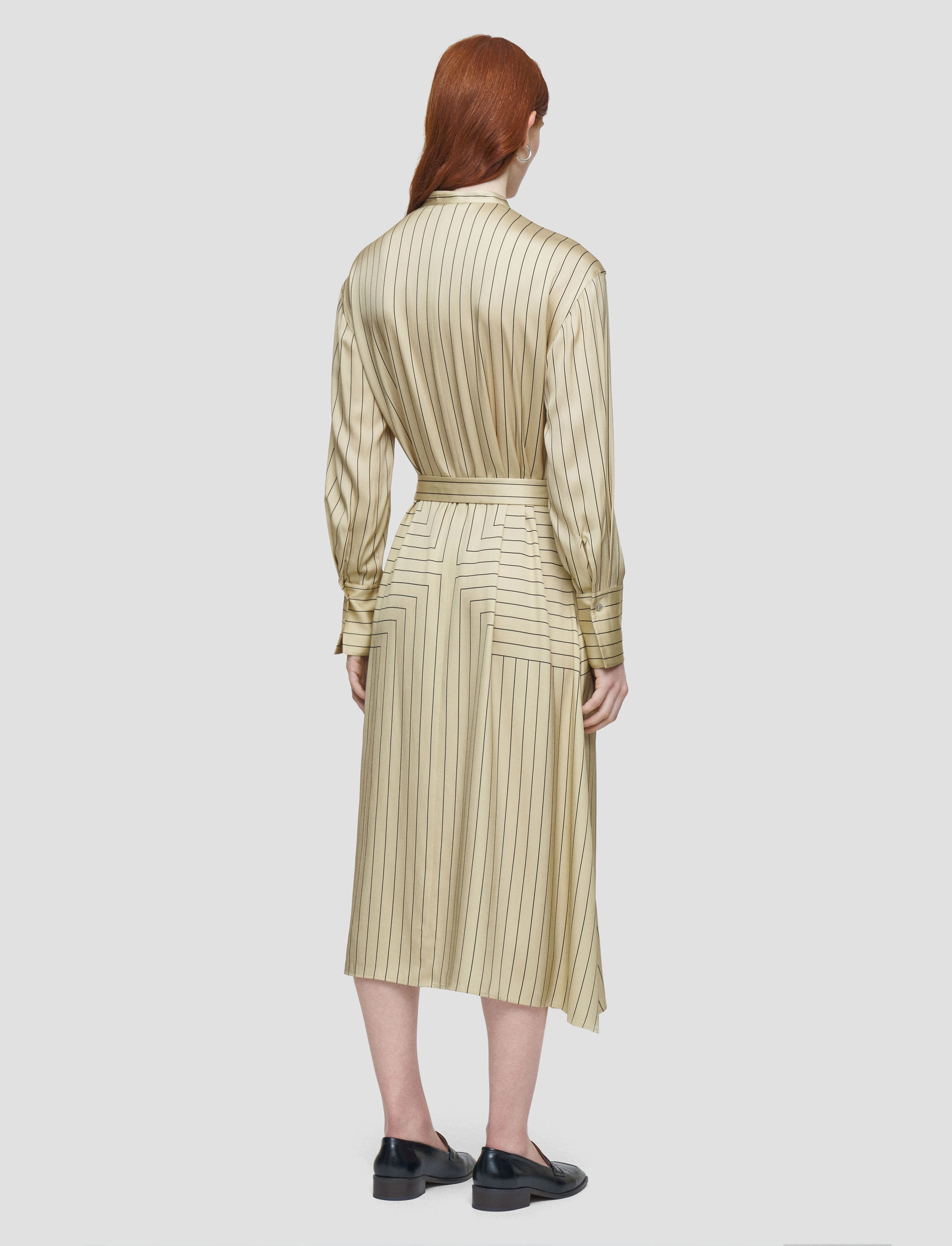 Sharp Design Contrast-Lining Orlana Geometric Print Silk Dress