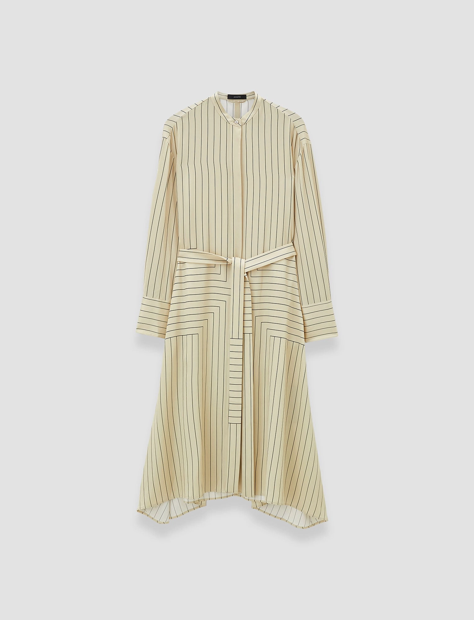 High low hem Orlana Geometric Print Silk Dress