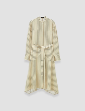 High low hem Orlana Geometric Print Silk Dress
