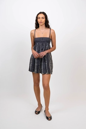 Over-dyed Mini Dress (Size M) Retro Detail