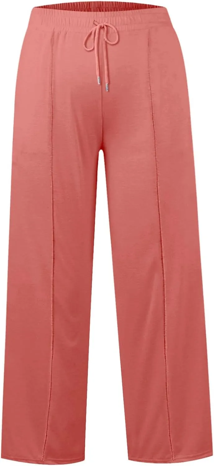 Oversized Wide Leg Sweatpants Women Low Rise Camo Sweatpants Drawstring Flare Sweatpants Baggy Lounge Pants w/Pockets