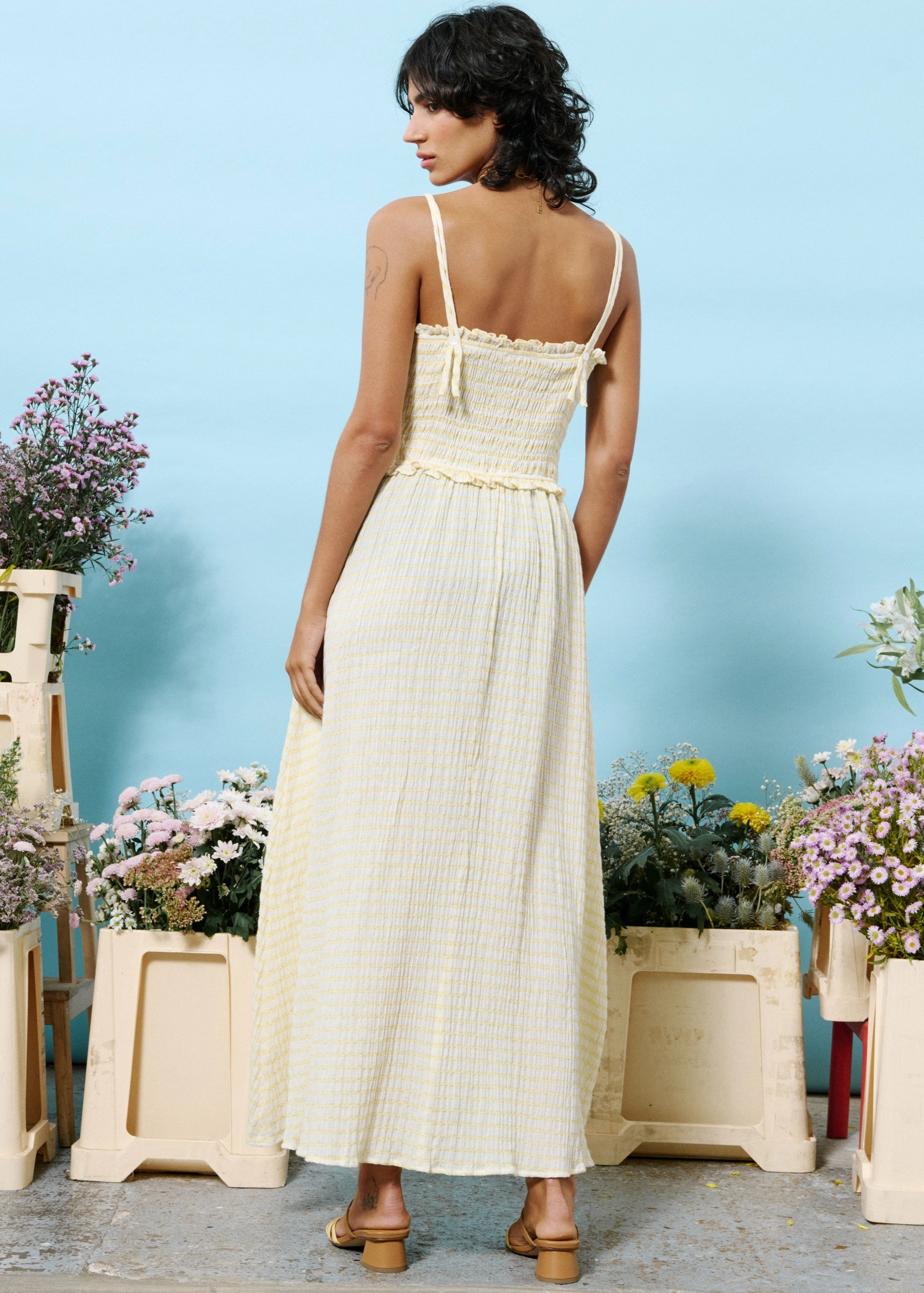 Fashionable appearance Chic Vibe MARIANNE CHECKERED MAXI DRESS