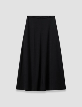Outfit Flow Laser Cut Edges Wool Jersey Maxi Skirt