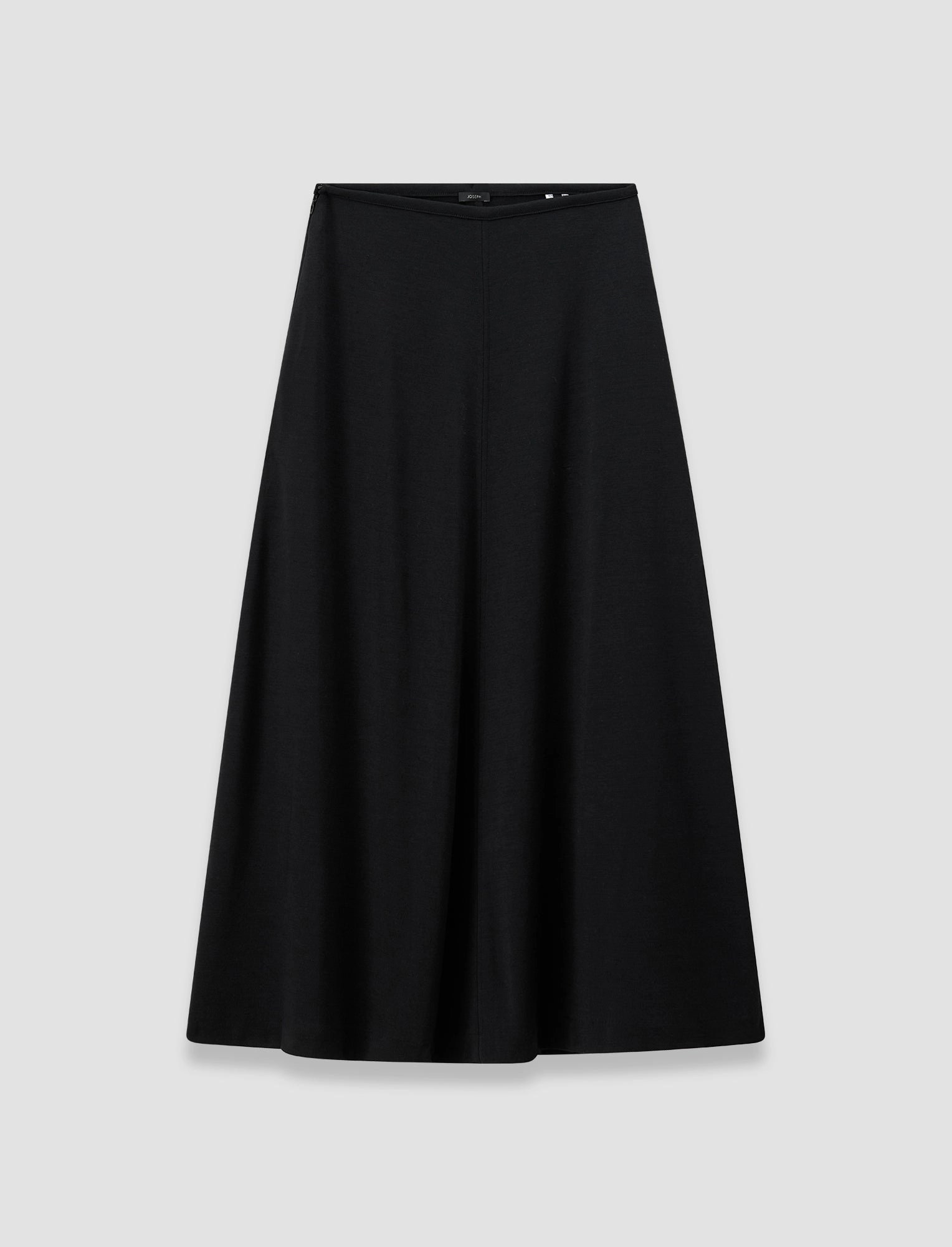 Outfit Flow Laser Cut Edges Wool Jersey Maxi Skirt