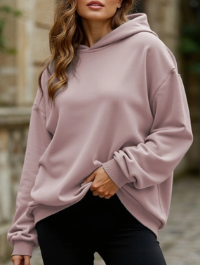 YarnDye Technique Eco Friendly Dye Process Oversized loose fleece hooded sweatshirt