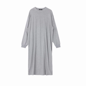 Oversized T-Shirt Dress | Gray [Final Sale] Essential Piece Soft Detail