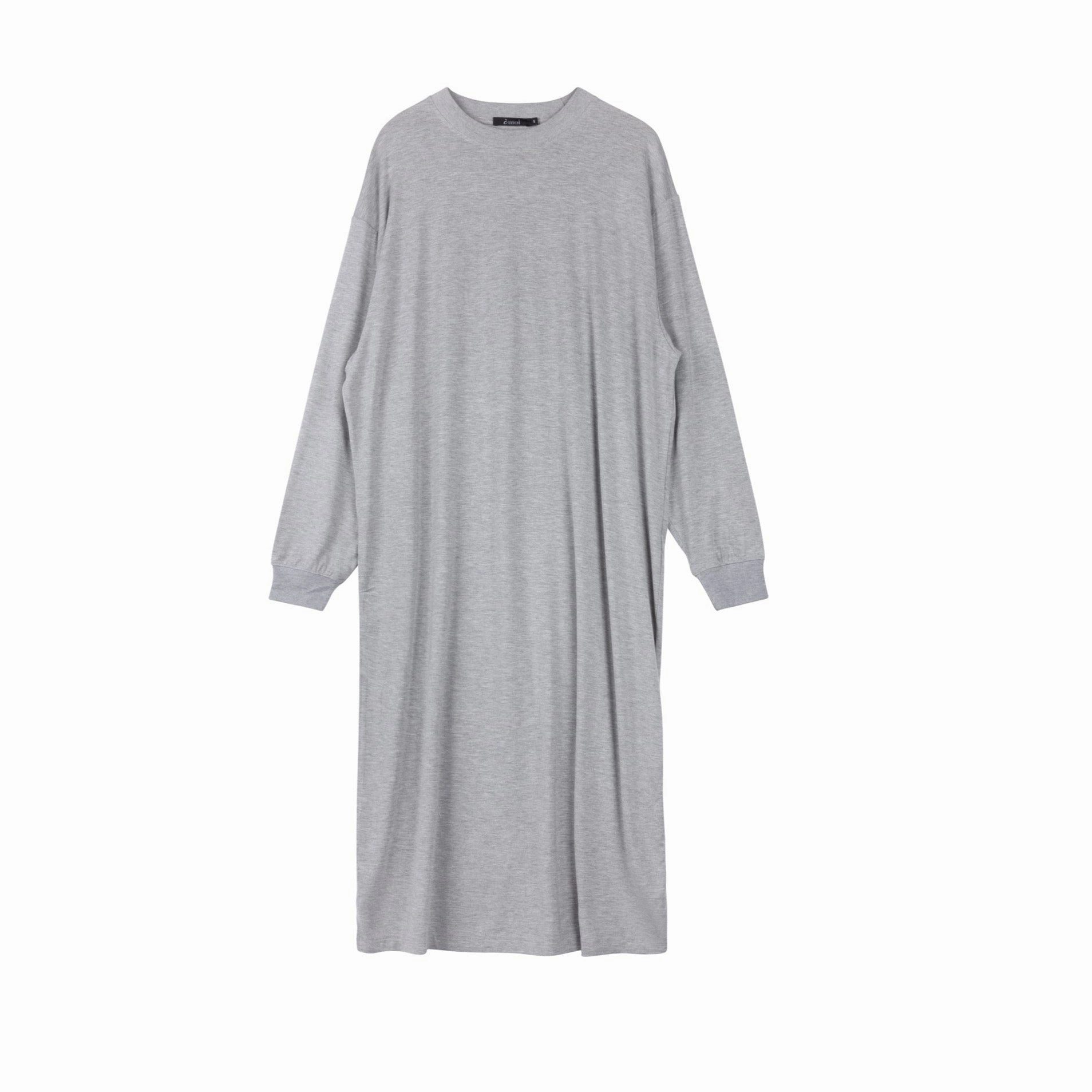 Lawn Soft Oversized T-Shirt Dress | Gray [Final Sale]