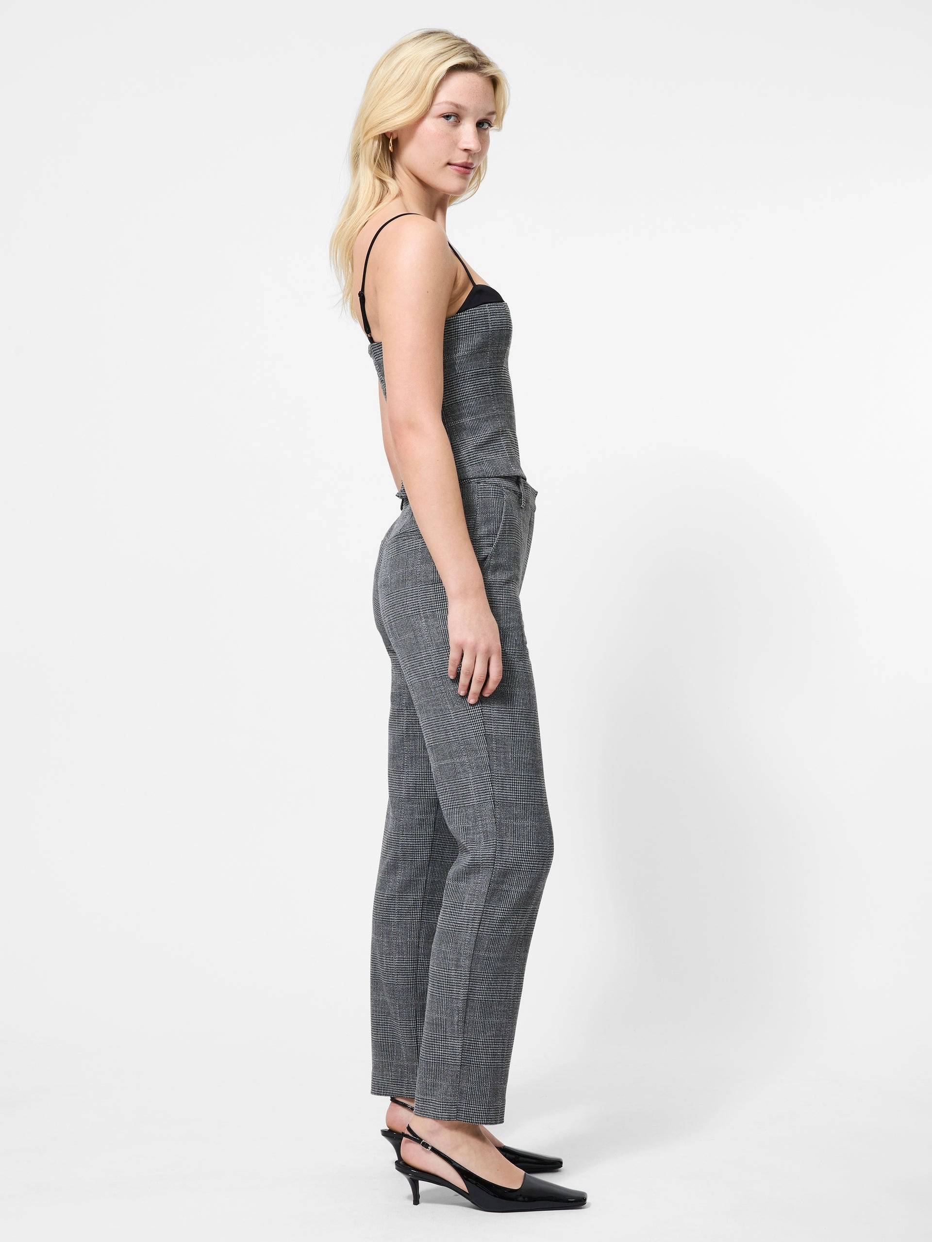 LatticeKnit OWEN PLAID SUITING CORSET TOP