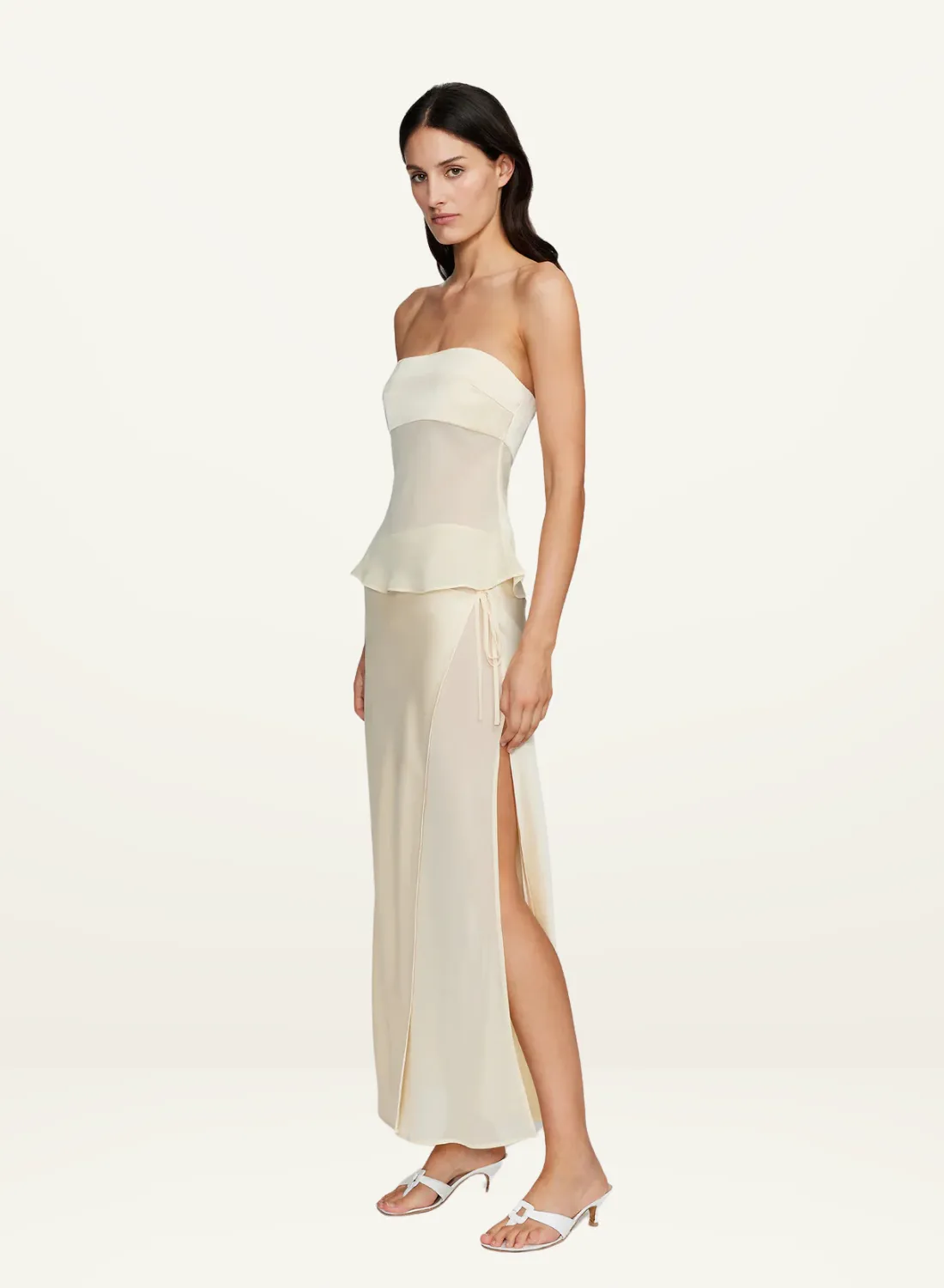 Ownley Ricky Midi Skirt in BUTTERCREAM