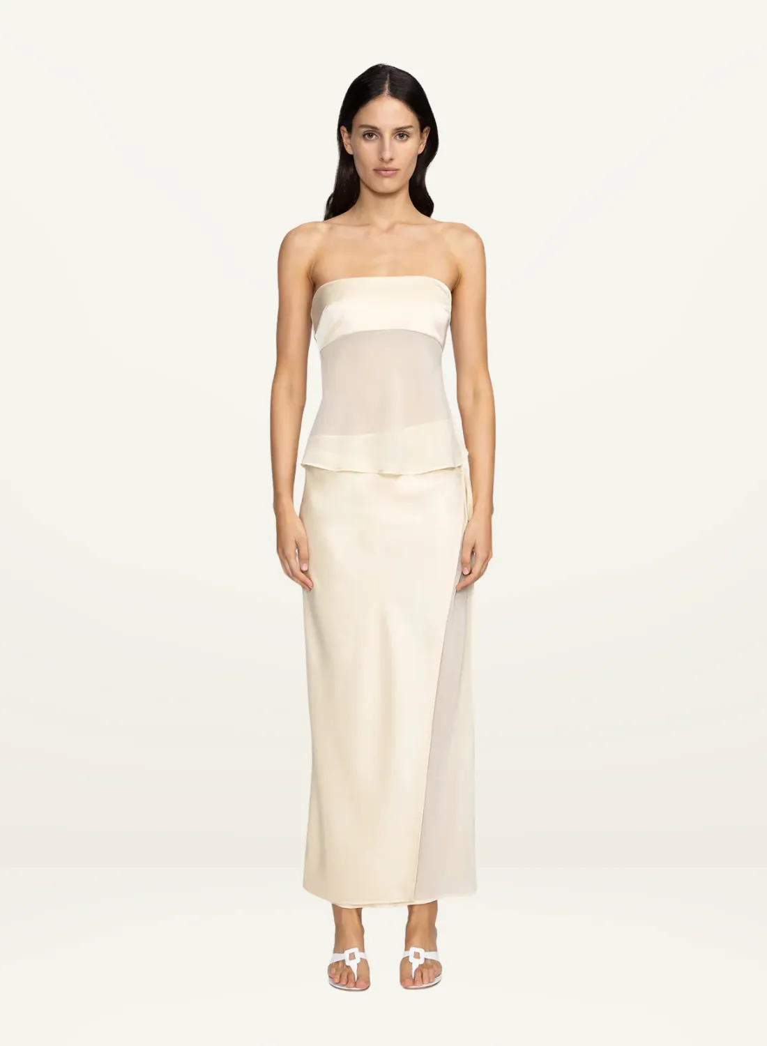 Ownley Ricky Midi Skirt in BUTTERCREAM