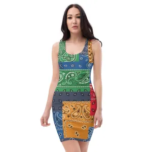 Paisley Bandana Bodycon dress