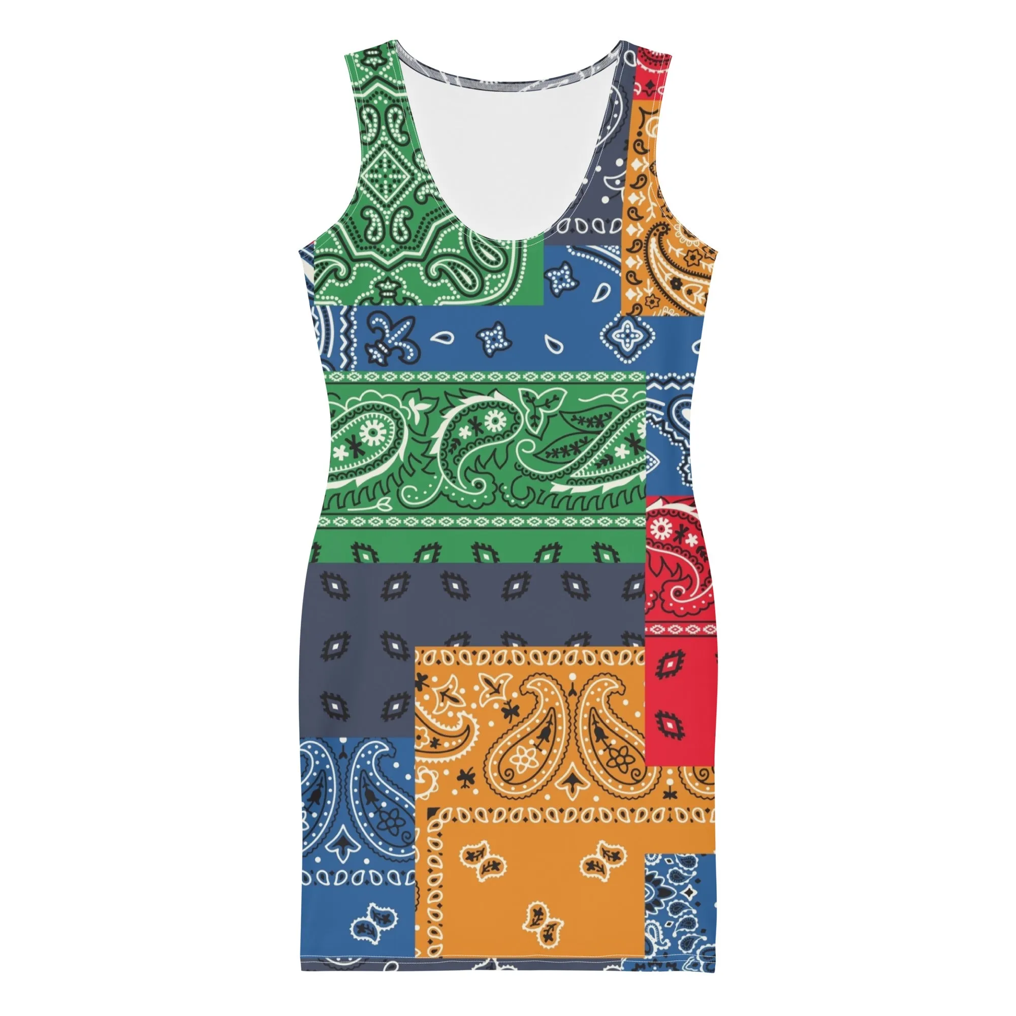 Paisley Bandana Bodycon dress
