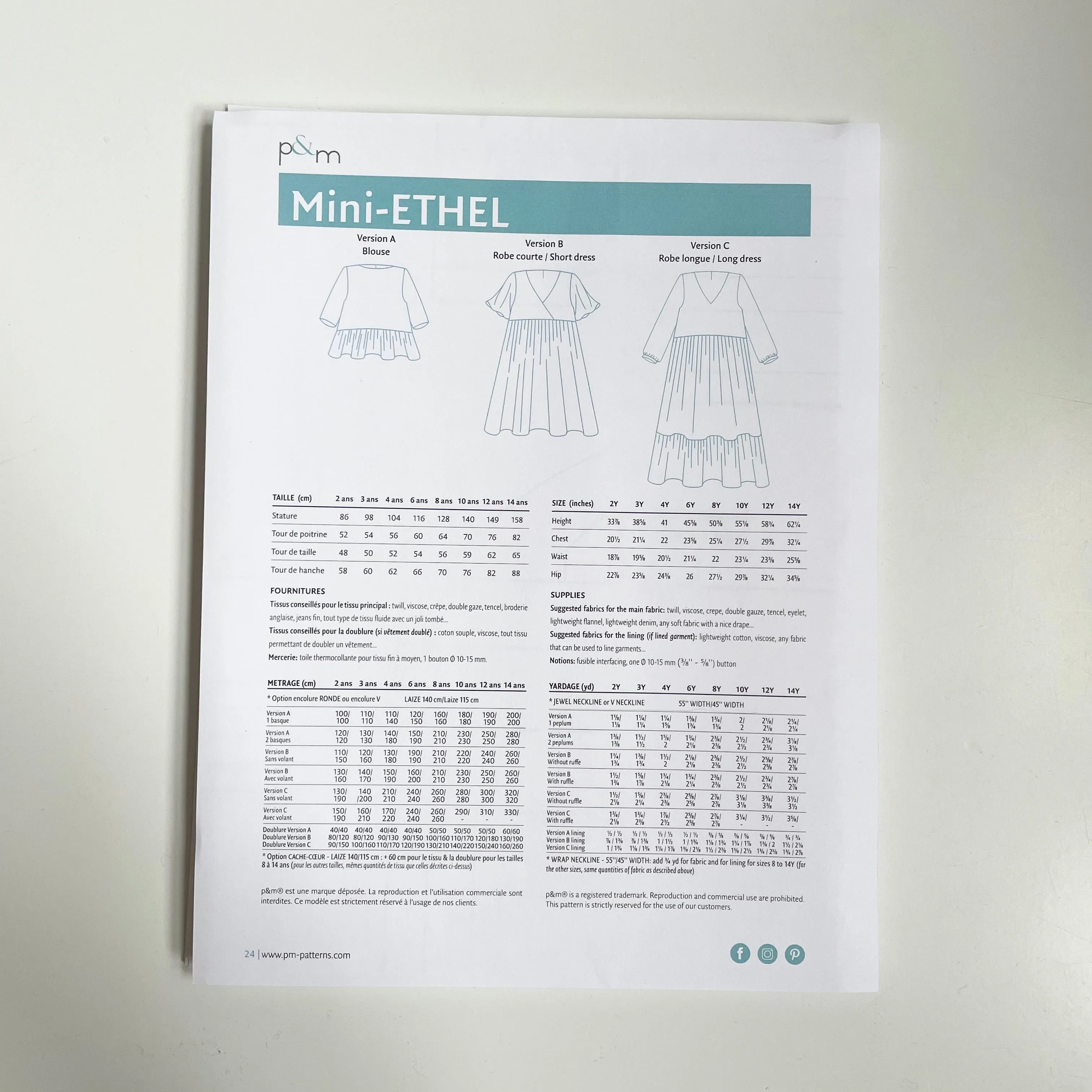 P&M Patterns : Mini Ethel