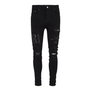 Patches Letter Denim Men Jeans
