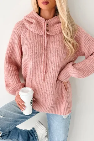 Compression Gradient Peace Of Mind Oversized Hoodie Sweater (Blush)