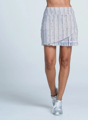 StainResistantFinish Printed design Peek A Blue Skort-15.5"