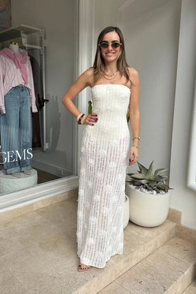 Modern Appearance Practical-Style Amelie Strapless Dress Ivory