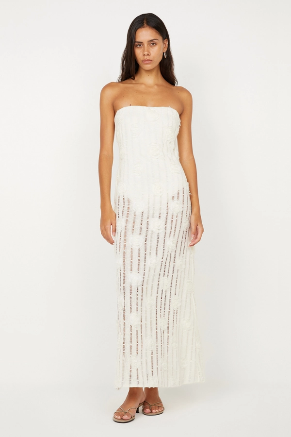 Calm Fit Amelie Strapless Dress Ivory