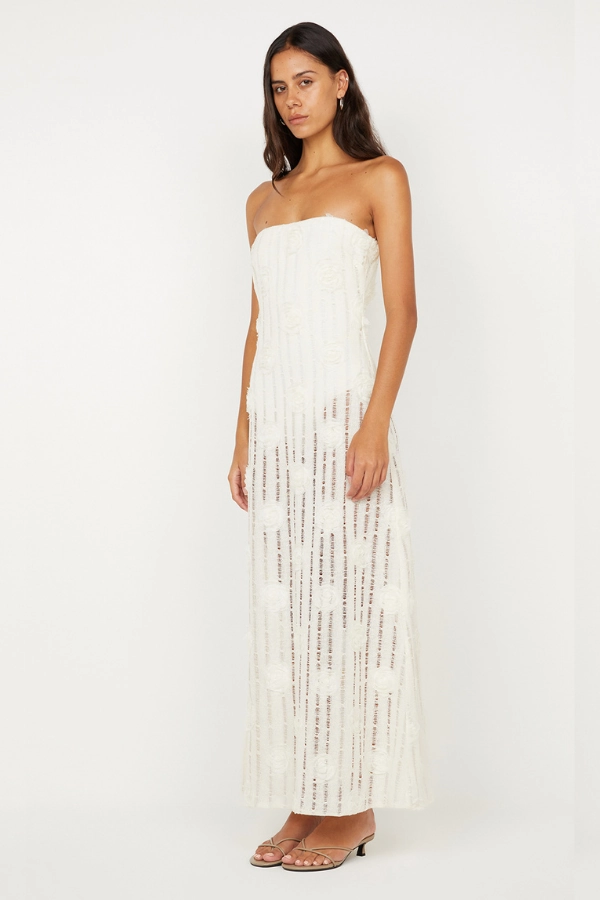 Statement Mood Festive Wear Amelie Strapless Dress Ivory