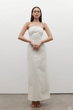 Amiri Denim Dress Angora Dual Tones Frayed-Edge