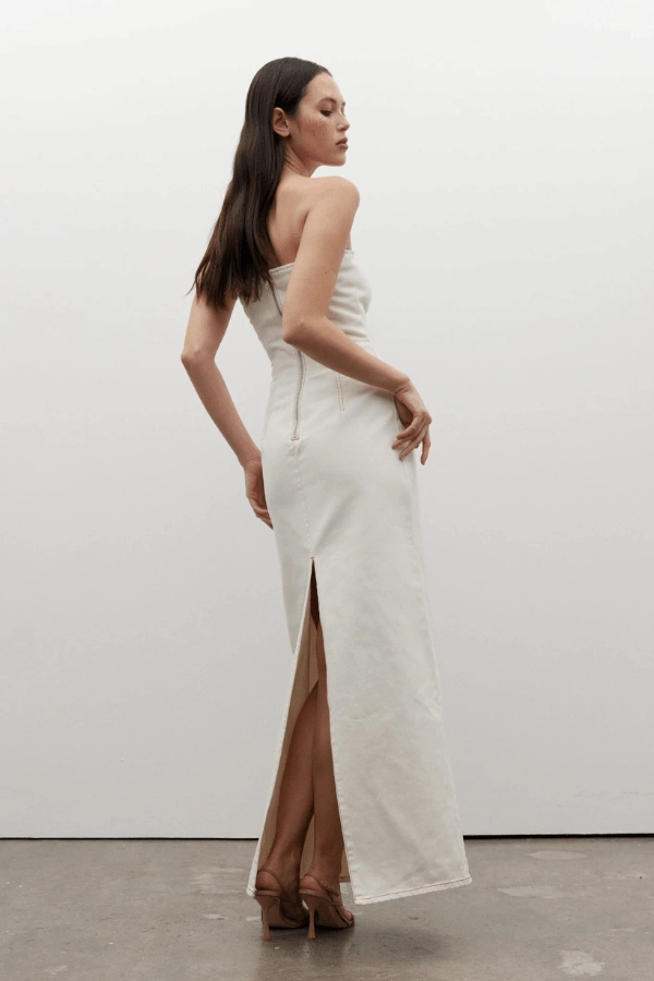 Vibrant Design Comfy Shape Amiri Denim Dress Angora