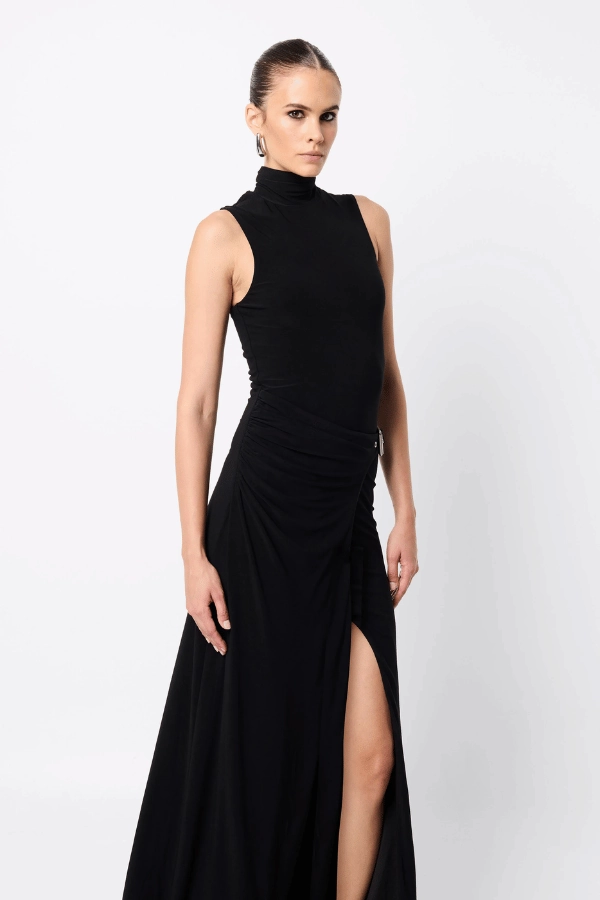 Rebellion Maxi Dress Black Self Power Classic Tailoring