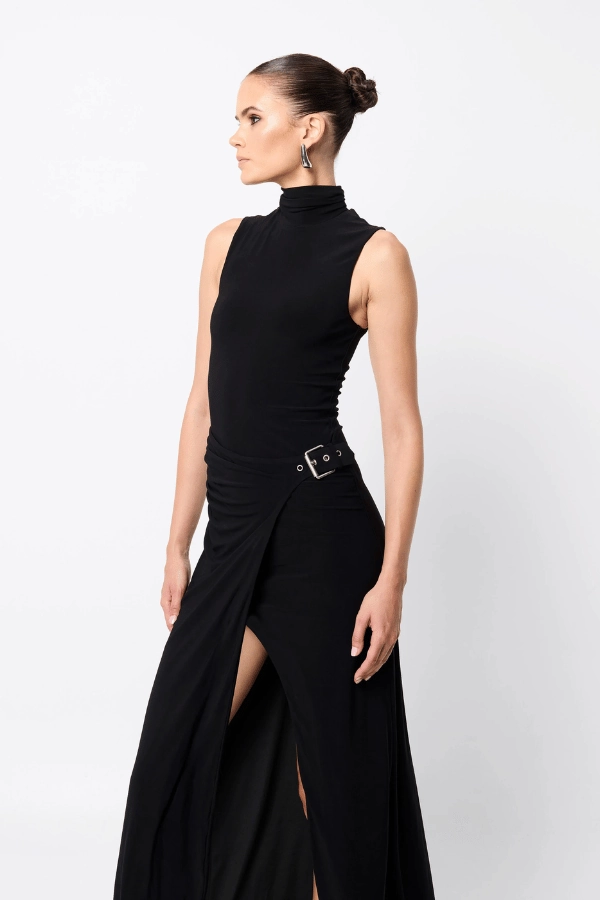 Rebellion Maxi Dress Black Modern Fit