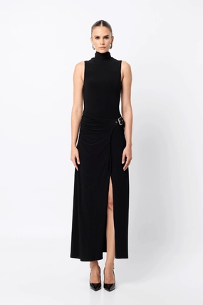Polite Vibe Versatile sundress Rebellion Maxi Dress Black