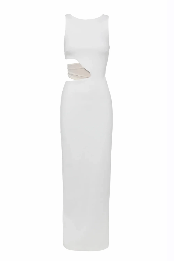 Valentina Dress Ivory Comfort waistband Chilly Comfort Wear