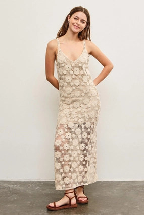 LAUREN CROCHET MAXI DRESS Art-Gallery Happy Soul