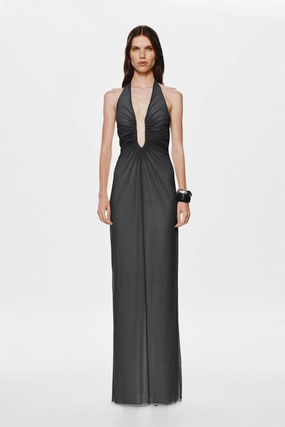 The 'Chroma' Two-Tone Dress Grey Playful touch