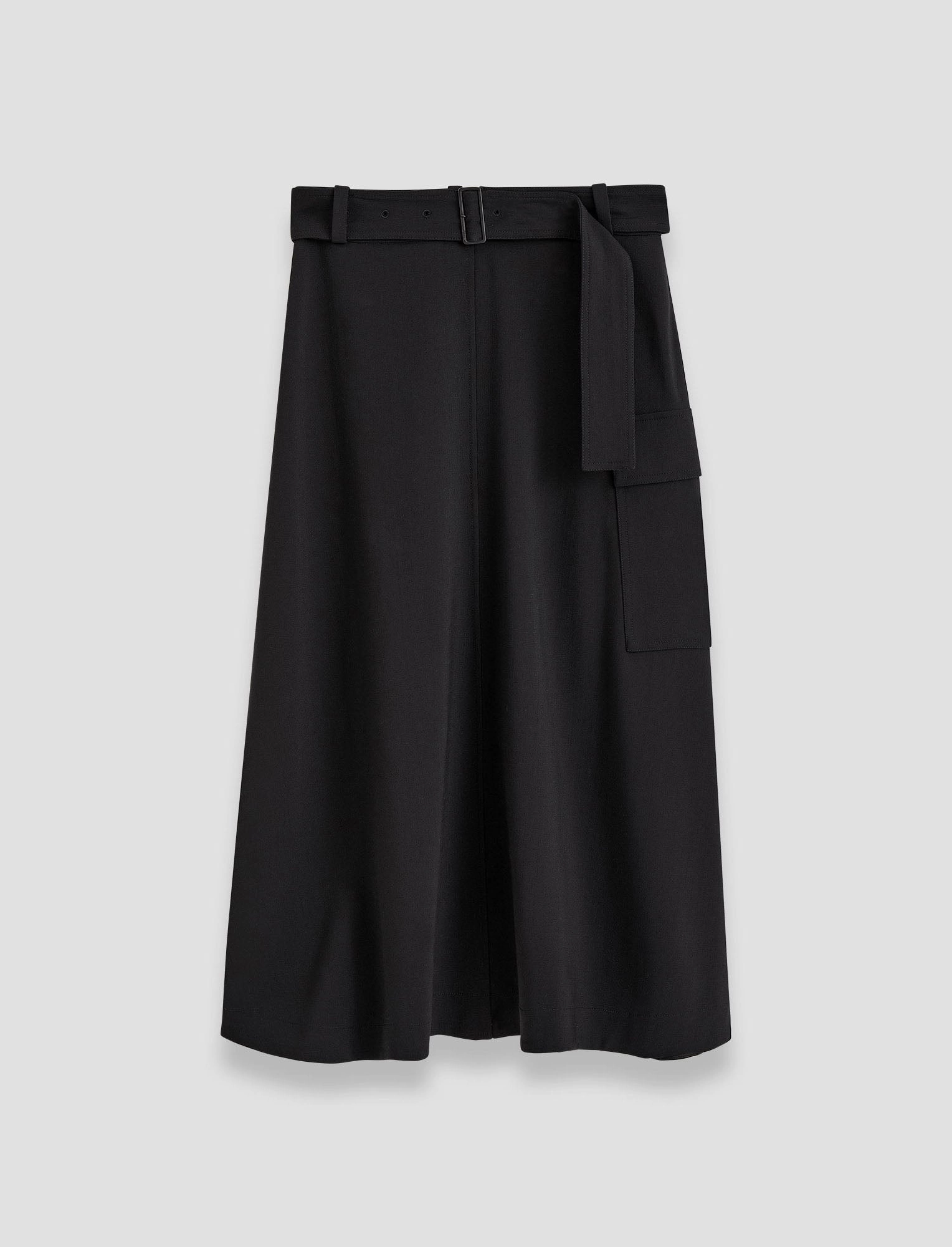 Pleated design Core Collection Pernette Fluid Twill Wool Skirt