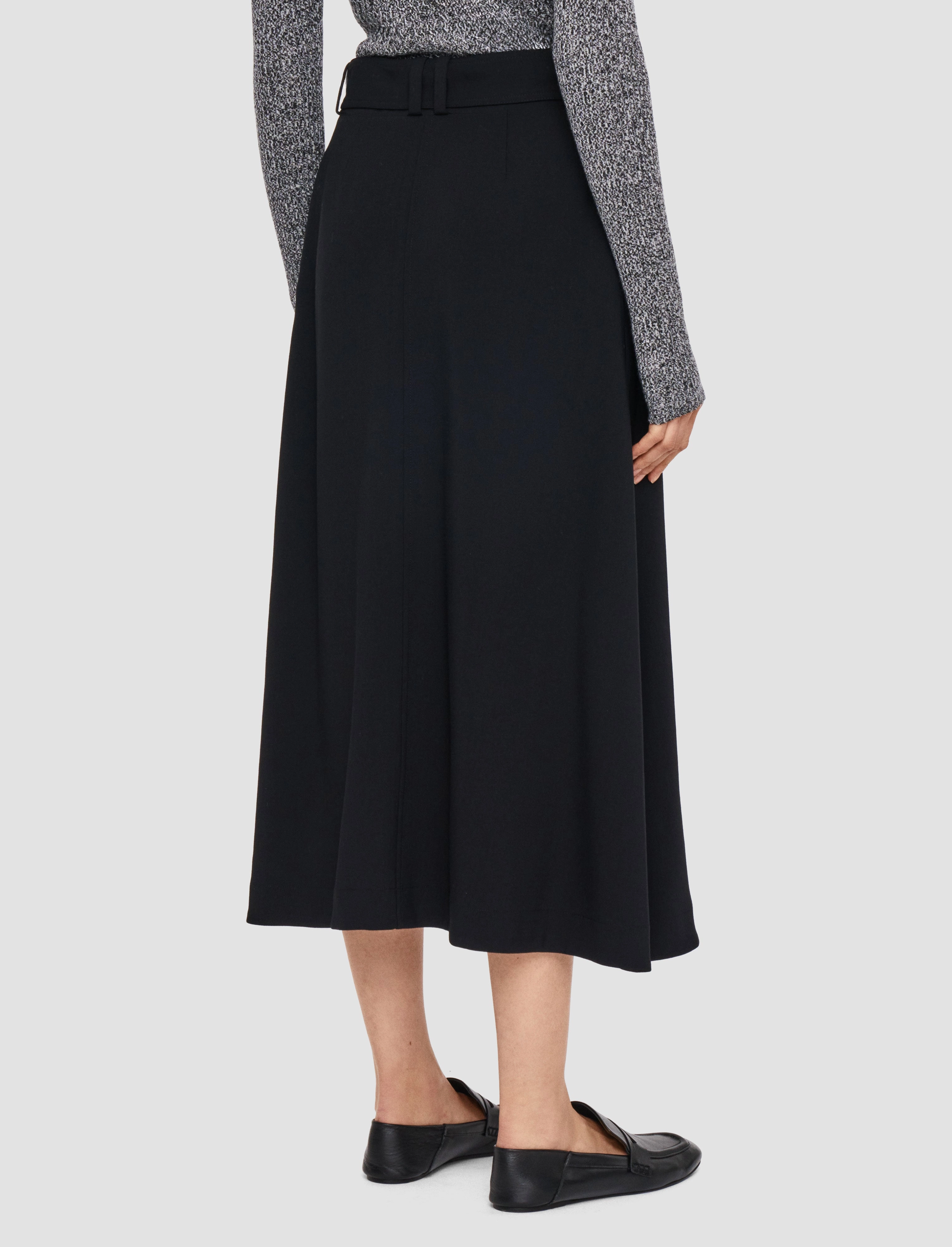 Airy Look Natural Look Pernette Fluid Twill Wool Skirt