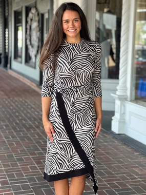 Perre Goya Two Tone Printed Dress Resort Outfit