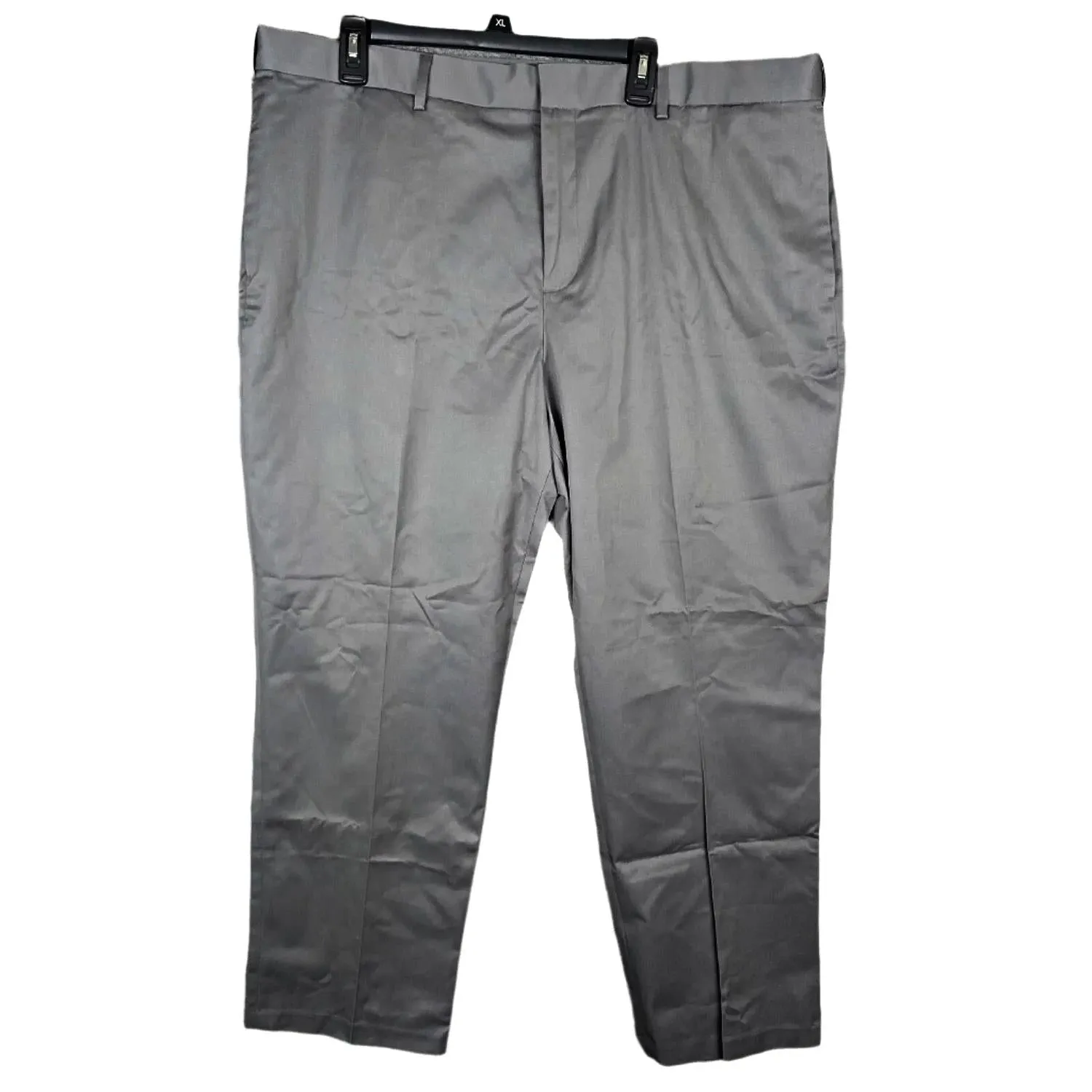 Perry Ellis Men's Portfolio Stretch Straight Leg Flex Flat Front Dress Pants Gray 40x29