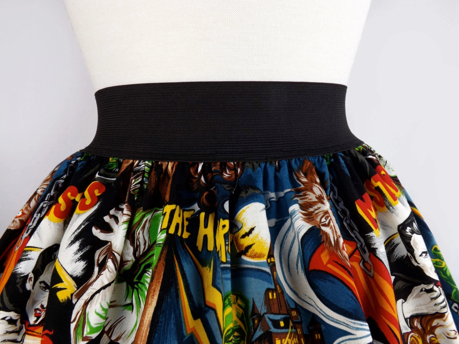Pinup Hollywood Monsters A-line pleated Skirt #S-AP712 Tie Dye Style Style Innovation
