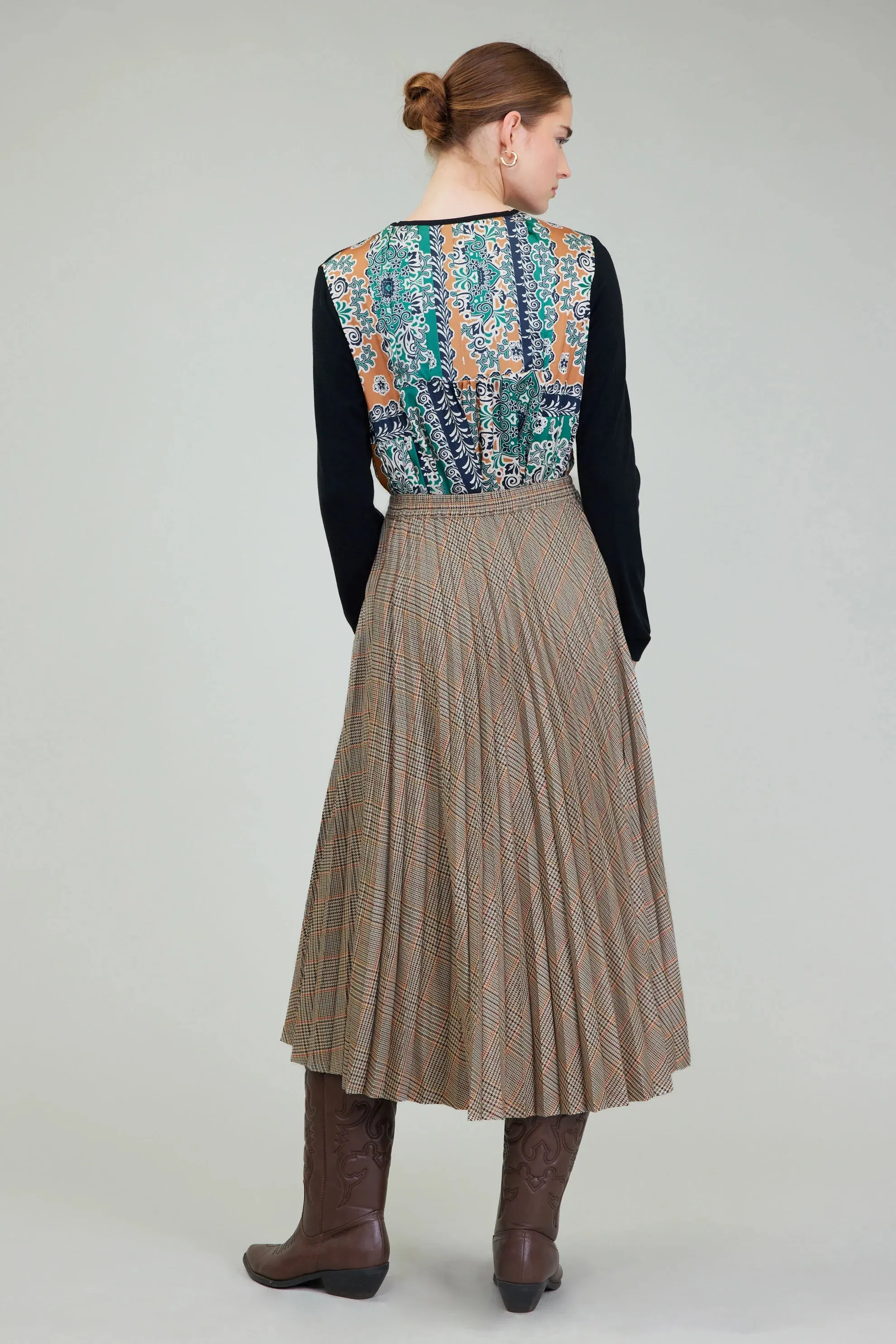 Plaid Midi Skirt