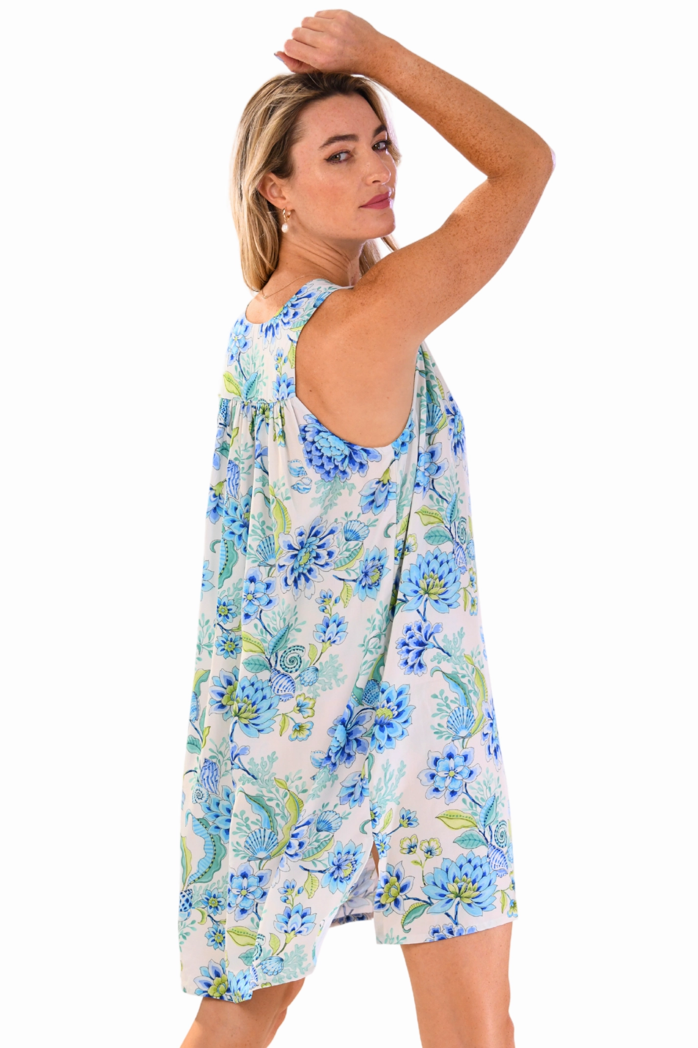 Gigi Cover-up / Divers Paradise Blue Timeless Trend Flexible Waist