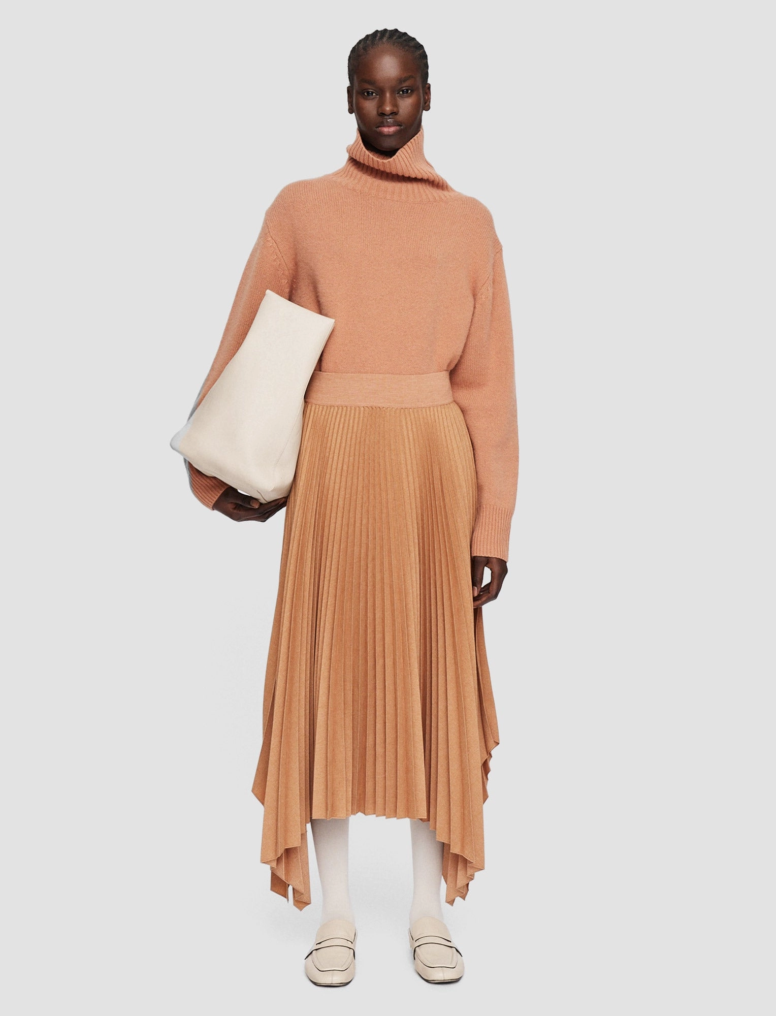 Animal Print Pleated Flannel Ade Skirt